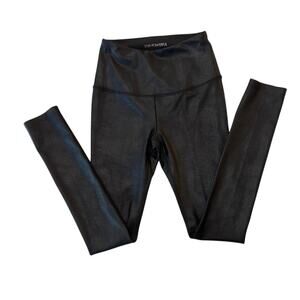 Calia by Carrie Underwood Black Faux Leather Look Leggings XS High Rise